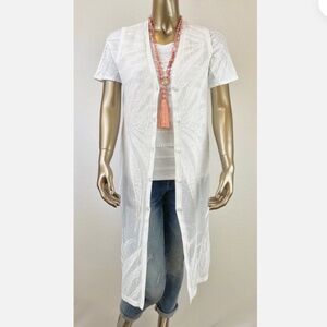 CLOSING SALE - CHICO'S $119 NWT SIZE 1 VEST BEACH COVER UP (M)